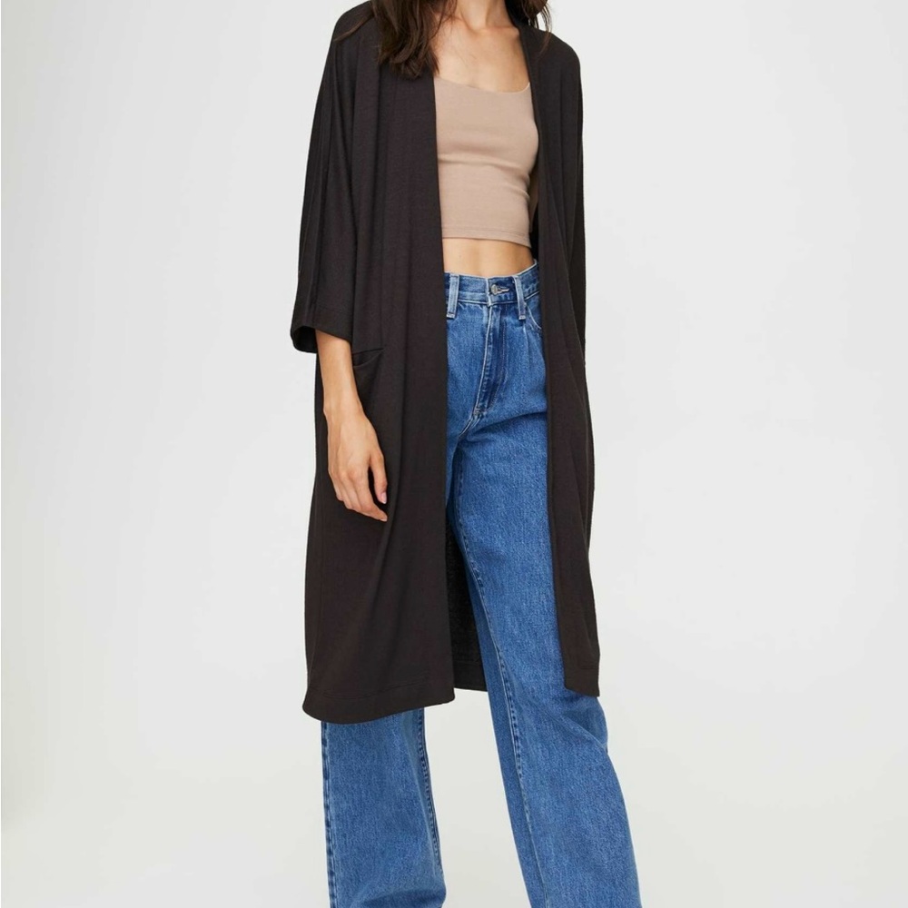 Aritzia Wilfred Free Long Zlata Sweater in OLIVE GREEN